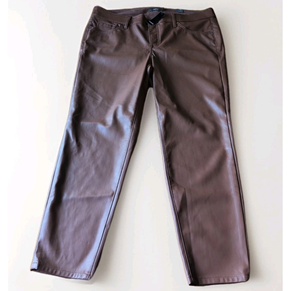 NWT Torrid Perfect Skinny Faux Leather High Rise Pants 16R Root Beer Brown New